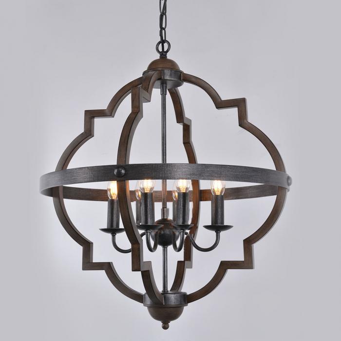 Hyatt large hanging lamp in grey iron-abc