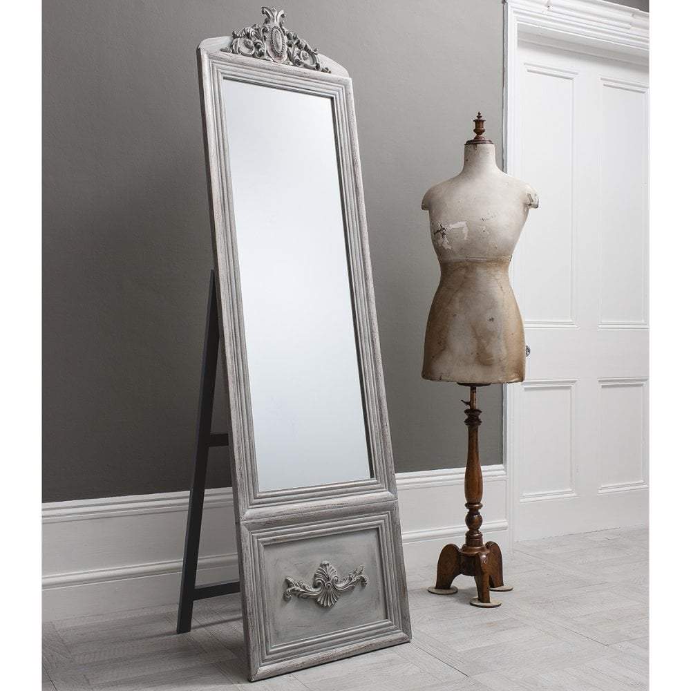 Bago Vintage Silver Cheval Mirror-abc