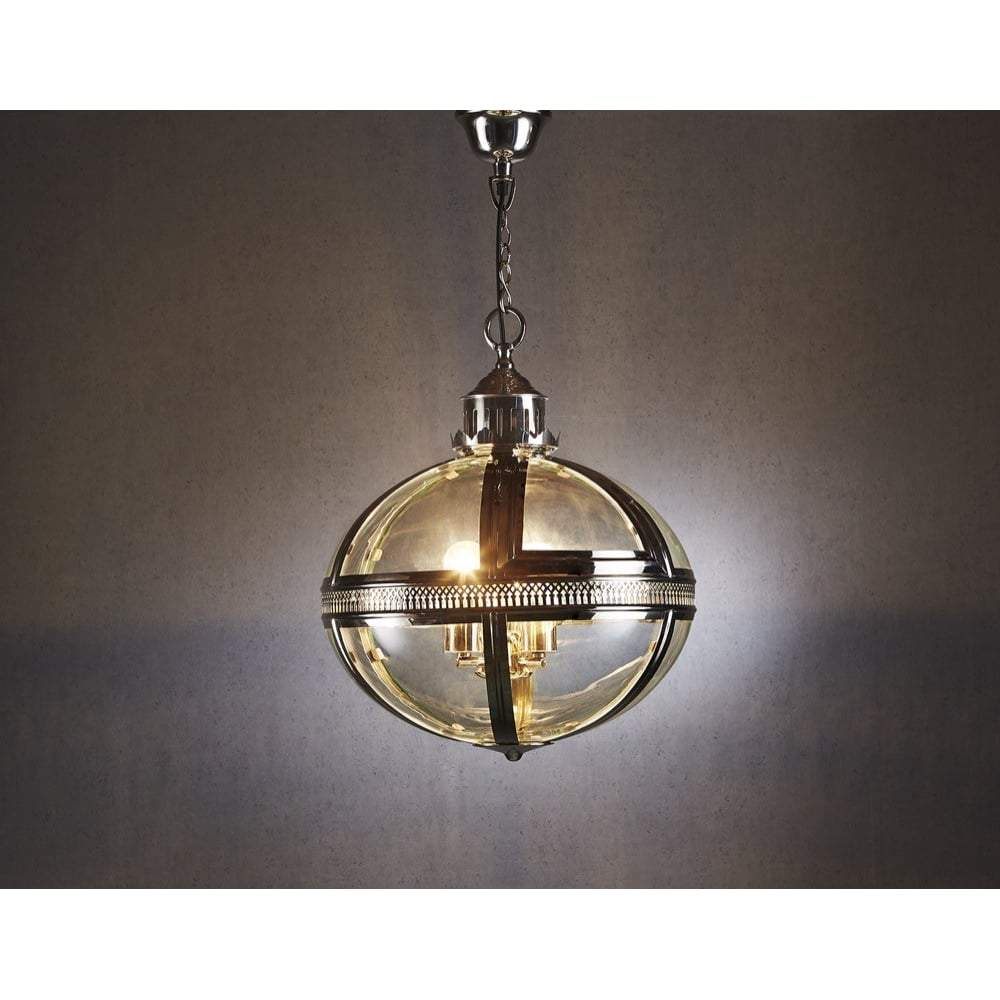 Oxford Hanging Lamp in Shiny Nickel-abc