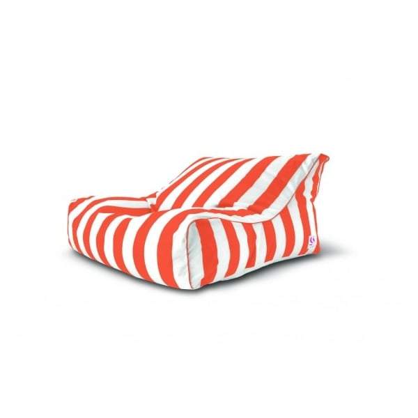 Uluwatu Striped Double Lounger Outdoor Bean Bag - Orange-abc