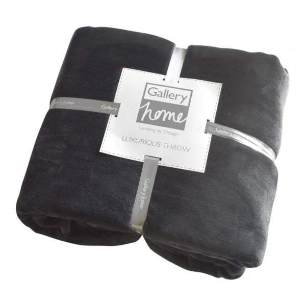 Flannel Fleece Throw Charcoal 1400x1800mm-abc