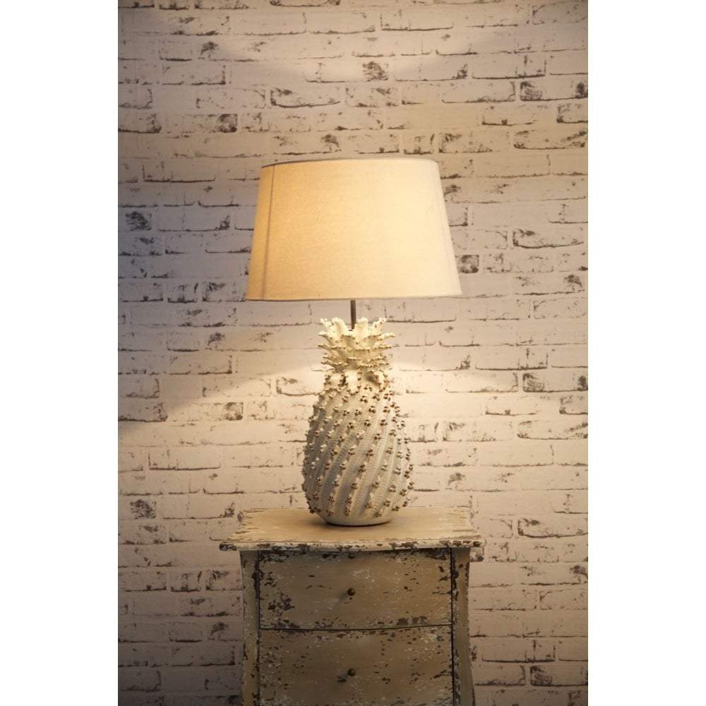 Pineapple Table Lamp Base White-abc