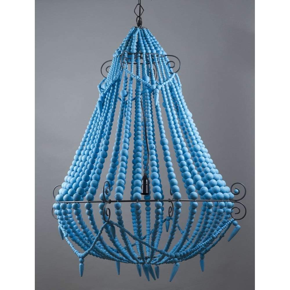 Beaded Chandelier Large Turquoise-abc