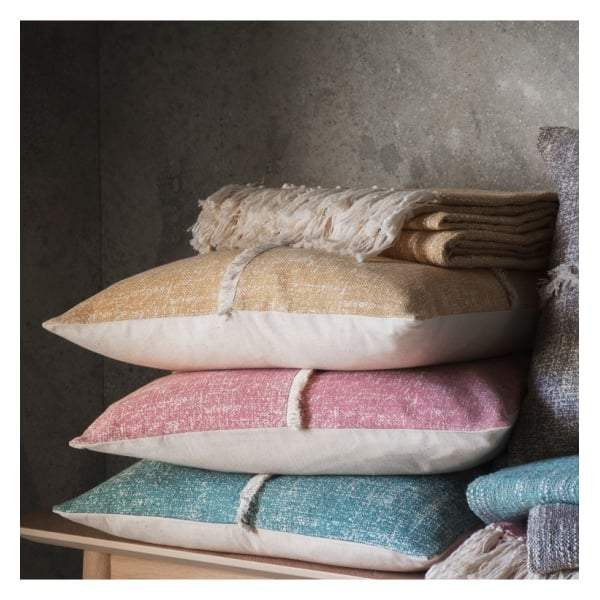 Patna Fringe Cushion Ochre W450 x H450mm-abc