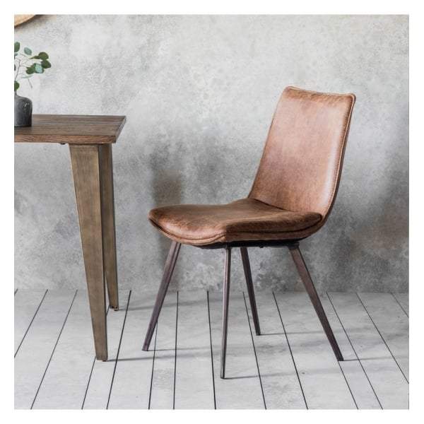 Herne Chair Brown (Set of Two) W460 x D600 x H870mm-abc