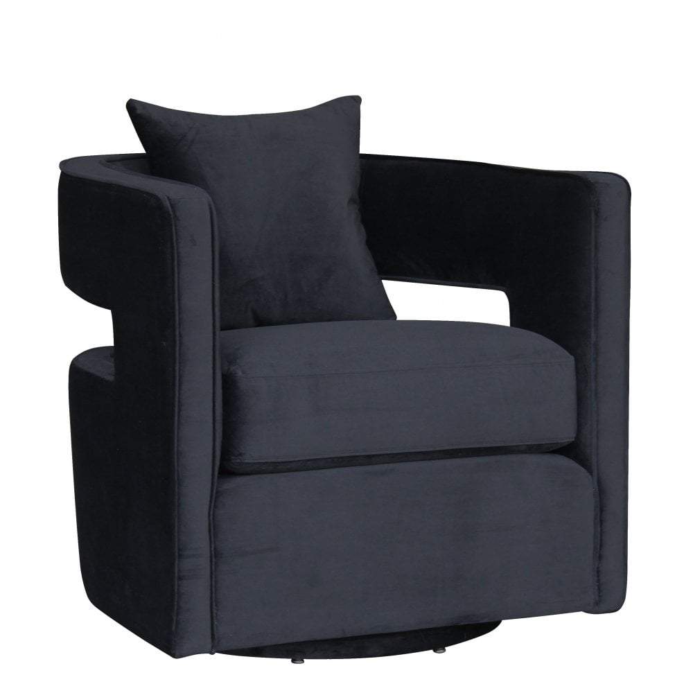 Rhonda Swivel Chair Black-abc