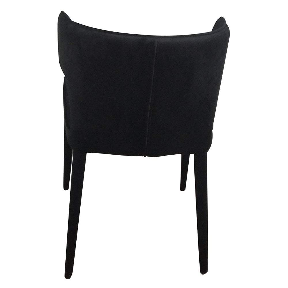 Portofino Dining Chair Black Velvet (Set of Two)-abc