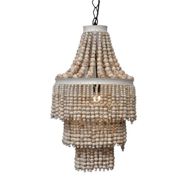 Bangalow beaded white chandelier-abc