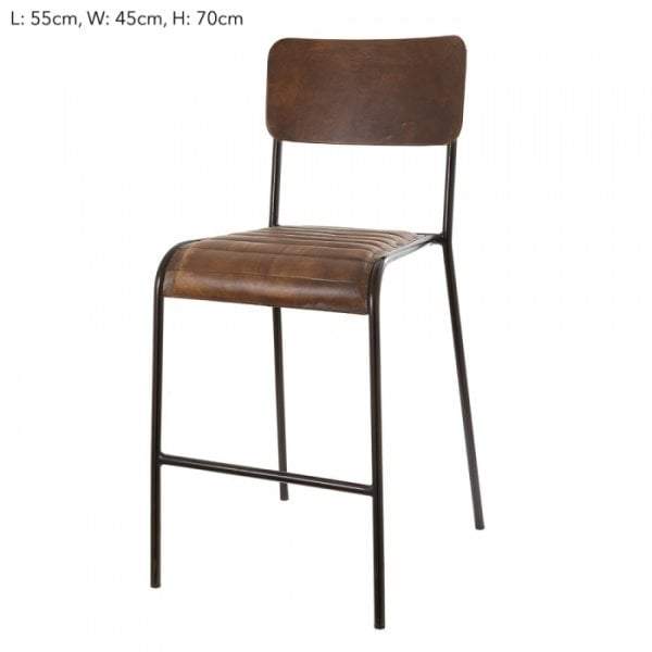 Toscano Iron Leather Chair-abc