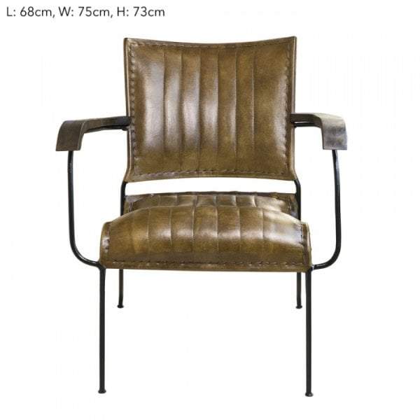 Toscano Leather Lounge Chair 68x75x73-abc