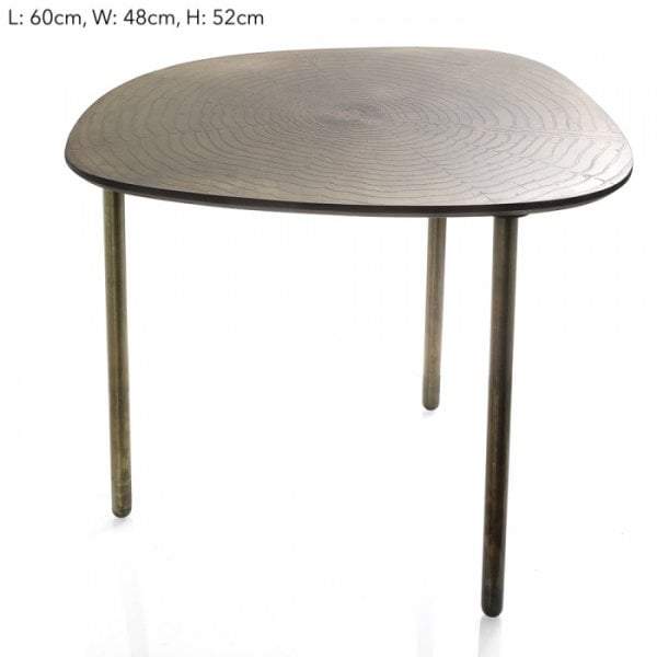 Table Logwood Design 3 Legs Gold Grey-abc
