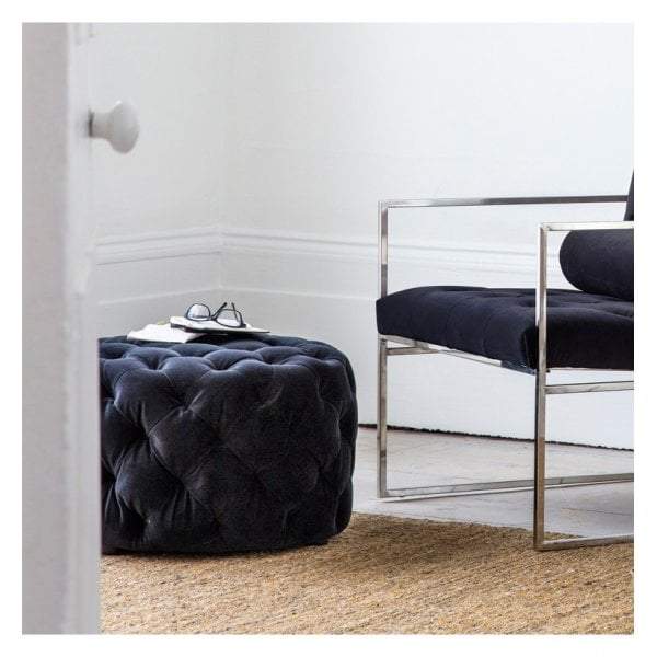 Vera Footstool Jet Velvet-abc