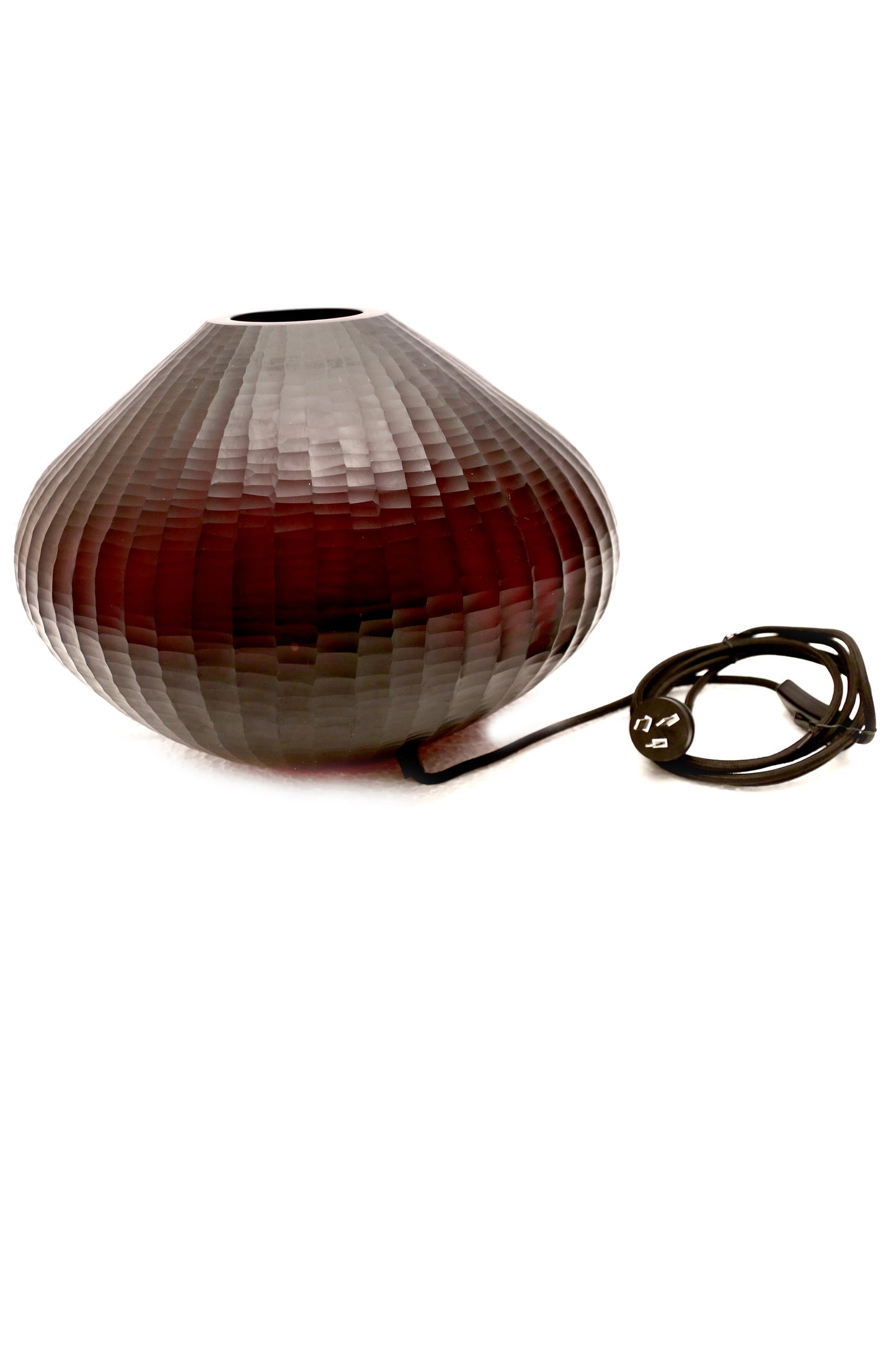 Paris Large - Ruby - Large Freeform Hand Cut Art Glass Table Lamp-abc