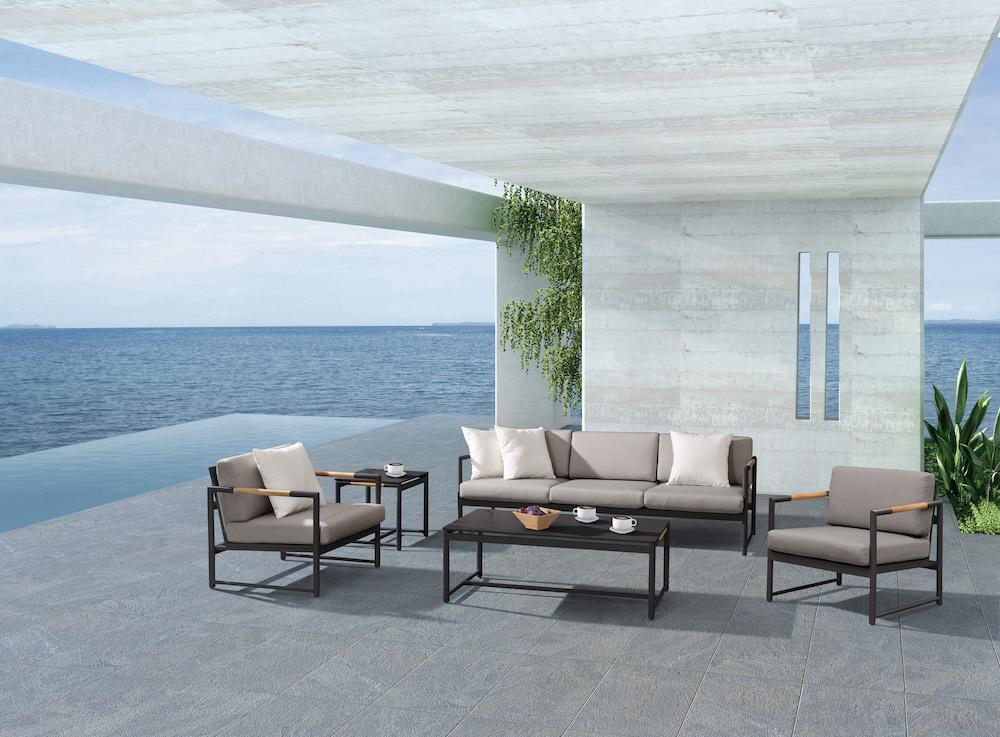 Monaco 5 Piece Lounge Seating Set with Three Seat Sofa in Charcoal-abc