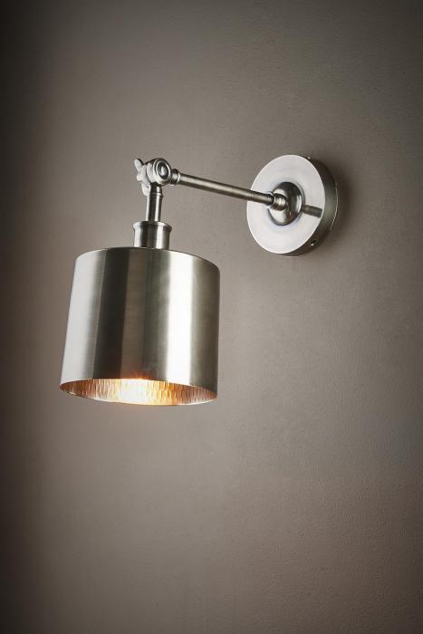 Portofino wall lamp in antique silver-abc