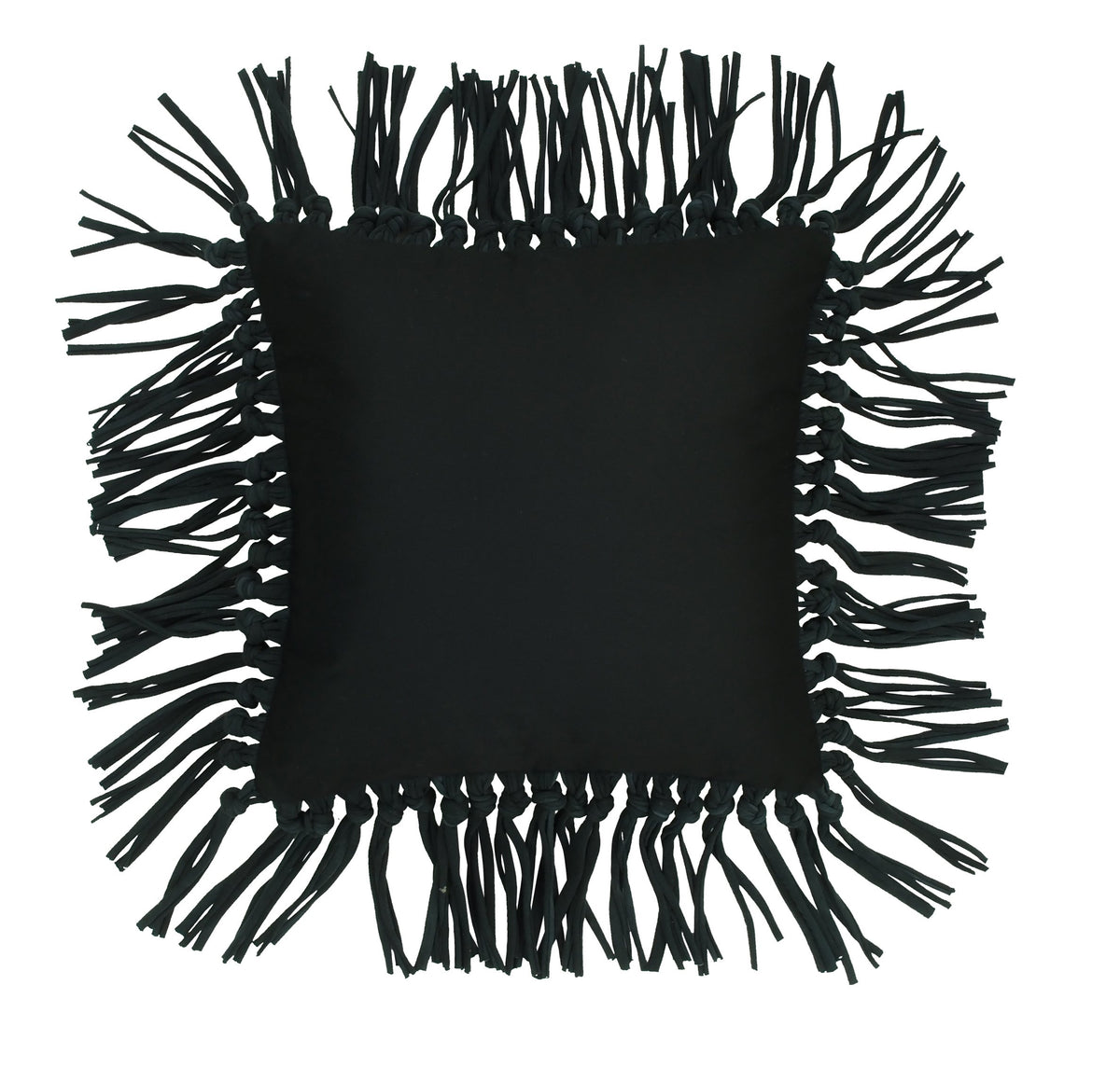 Denna Fringe Cushion Black-abc