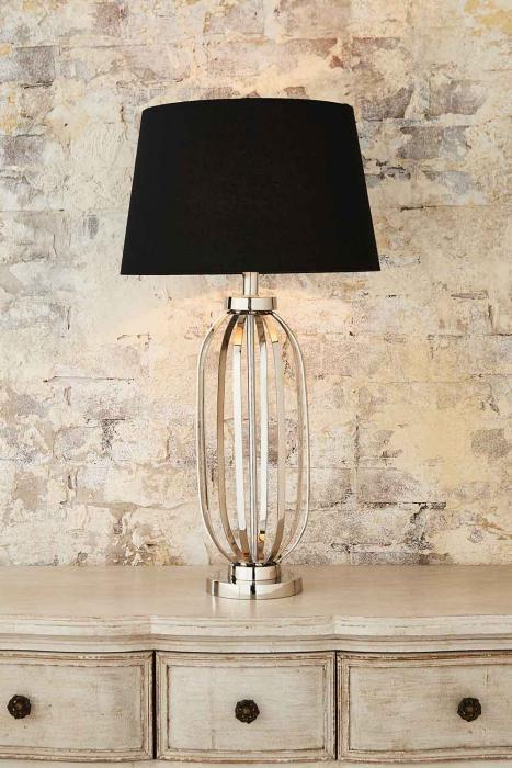 Parrot Island table lamp base in nickel-abc