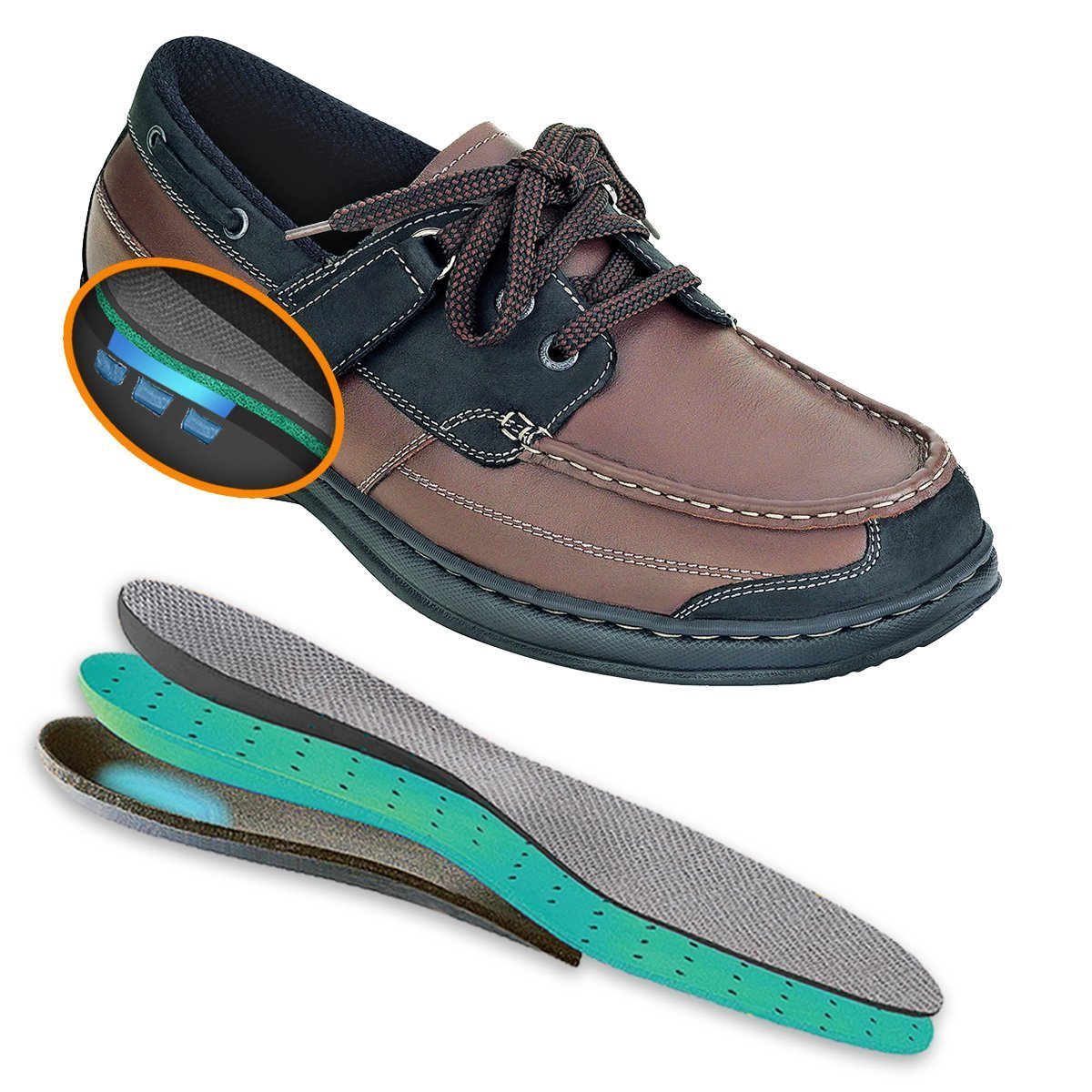 Baton Rouge - Brown, Tie-Less Lace-abc