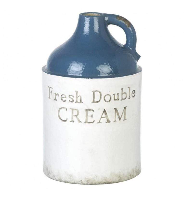 Double Cream Vase Black & White-abc