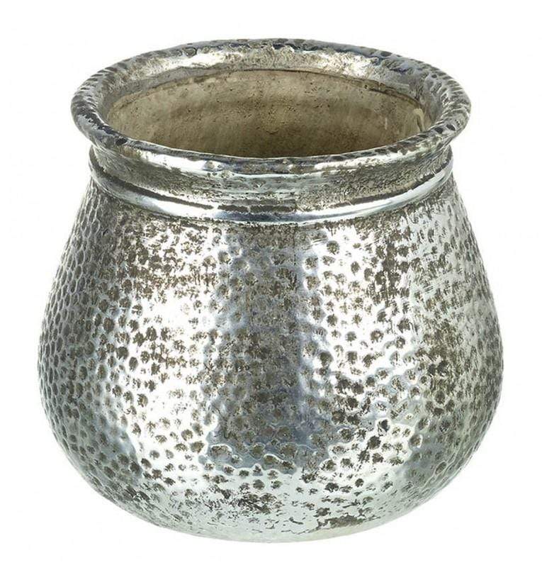 Viviana Vase Ceramic Silver-abc
