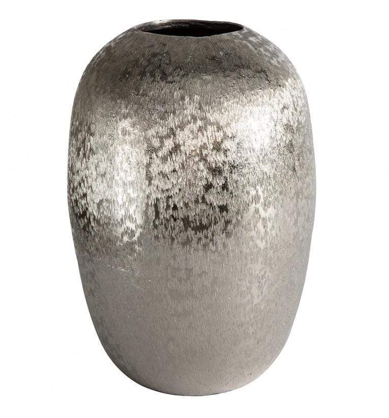 Ostana Ellipse Ball Vase Silver-abc