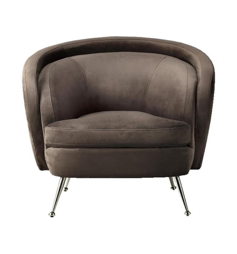 Tiki Tub Chair Dark Taupe Velvet-abc