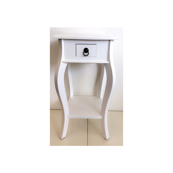 White Short Bent Leg Table-abc