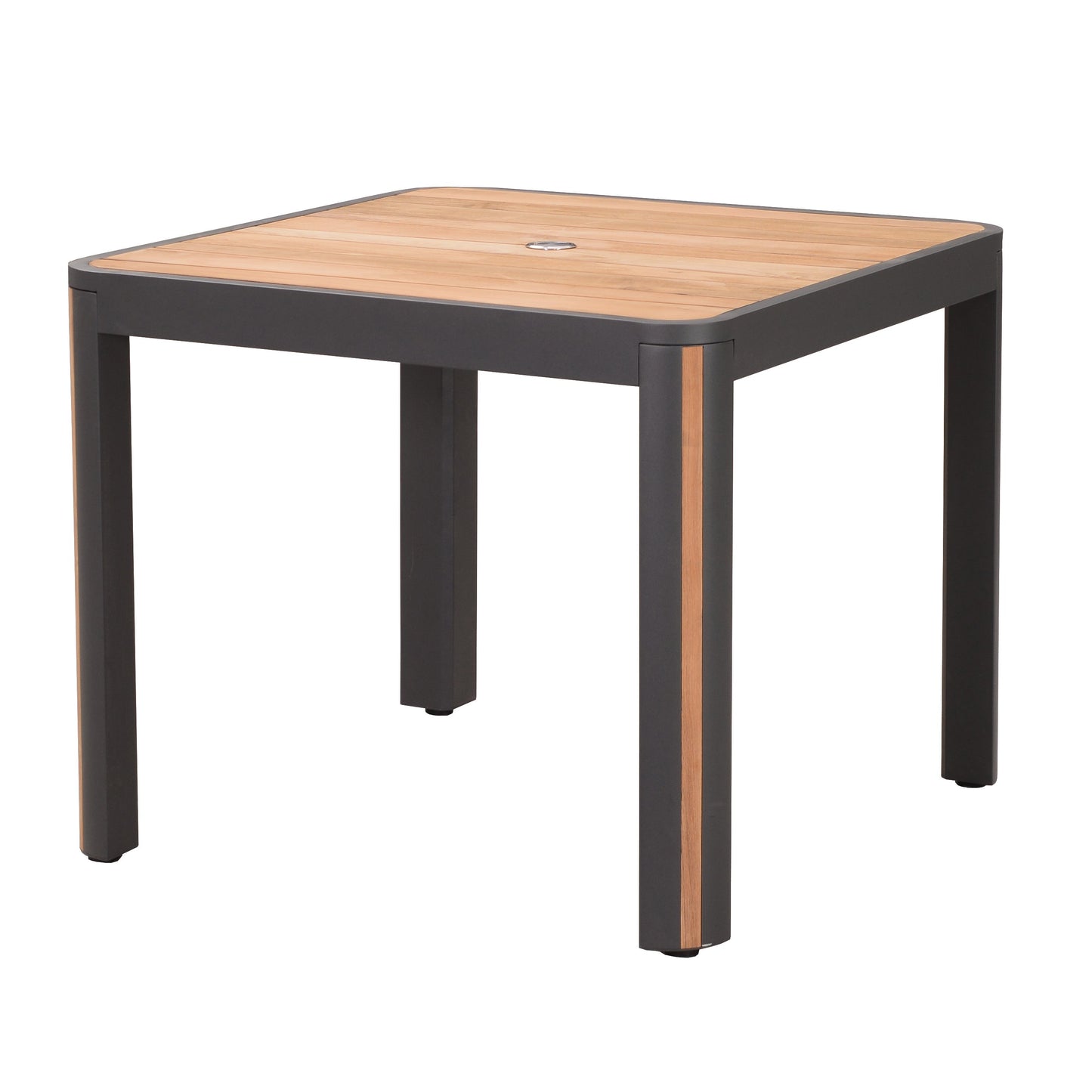 Madrid 36 Inch Dining Table with Umbrella Hole in Charcoal-abc