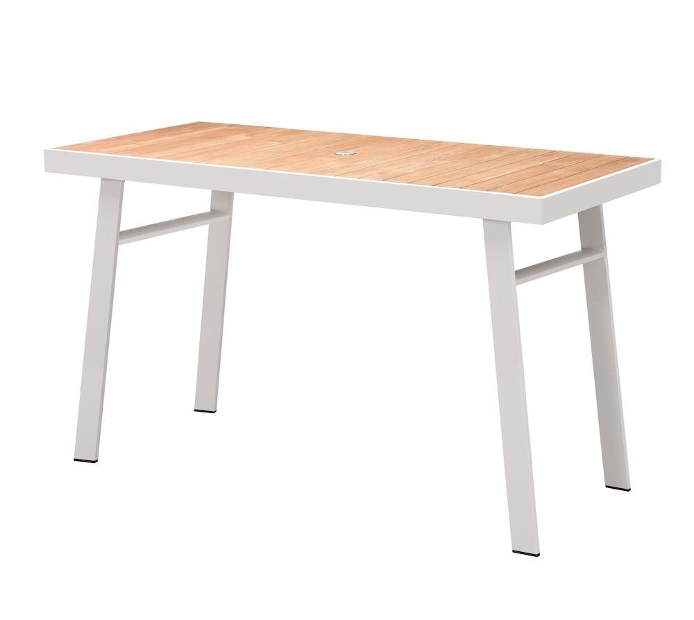 St Lucia Bar Height Table in White-abc