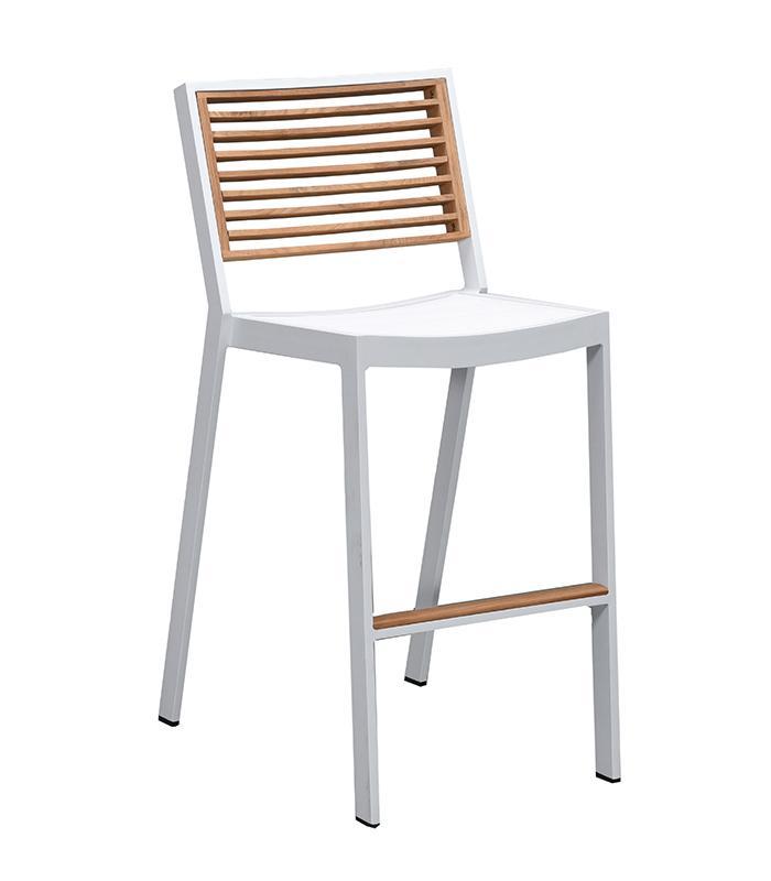 St Lucia Bar Height Side Chair in White-abc