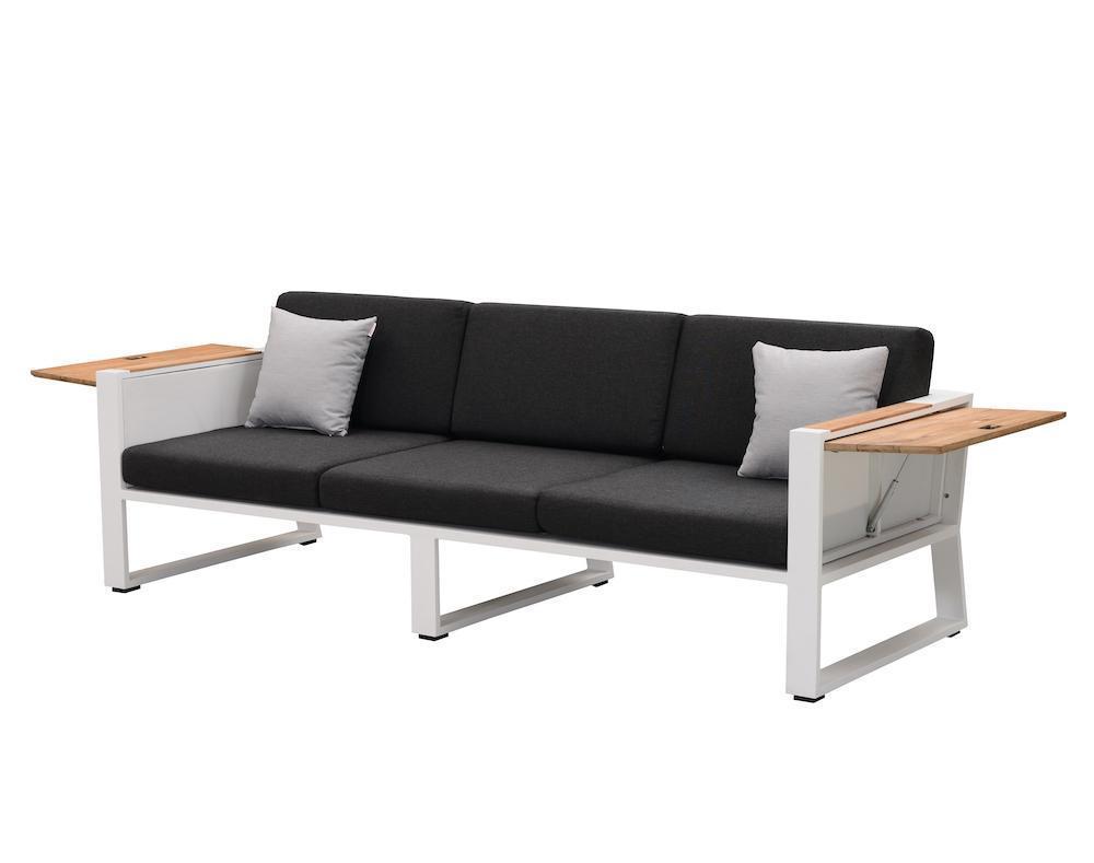 St Lucia Three Seat Sofa in White-abc