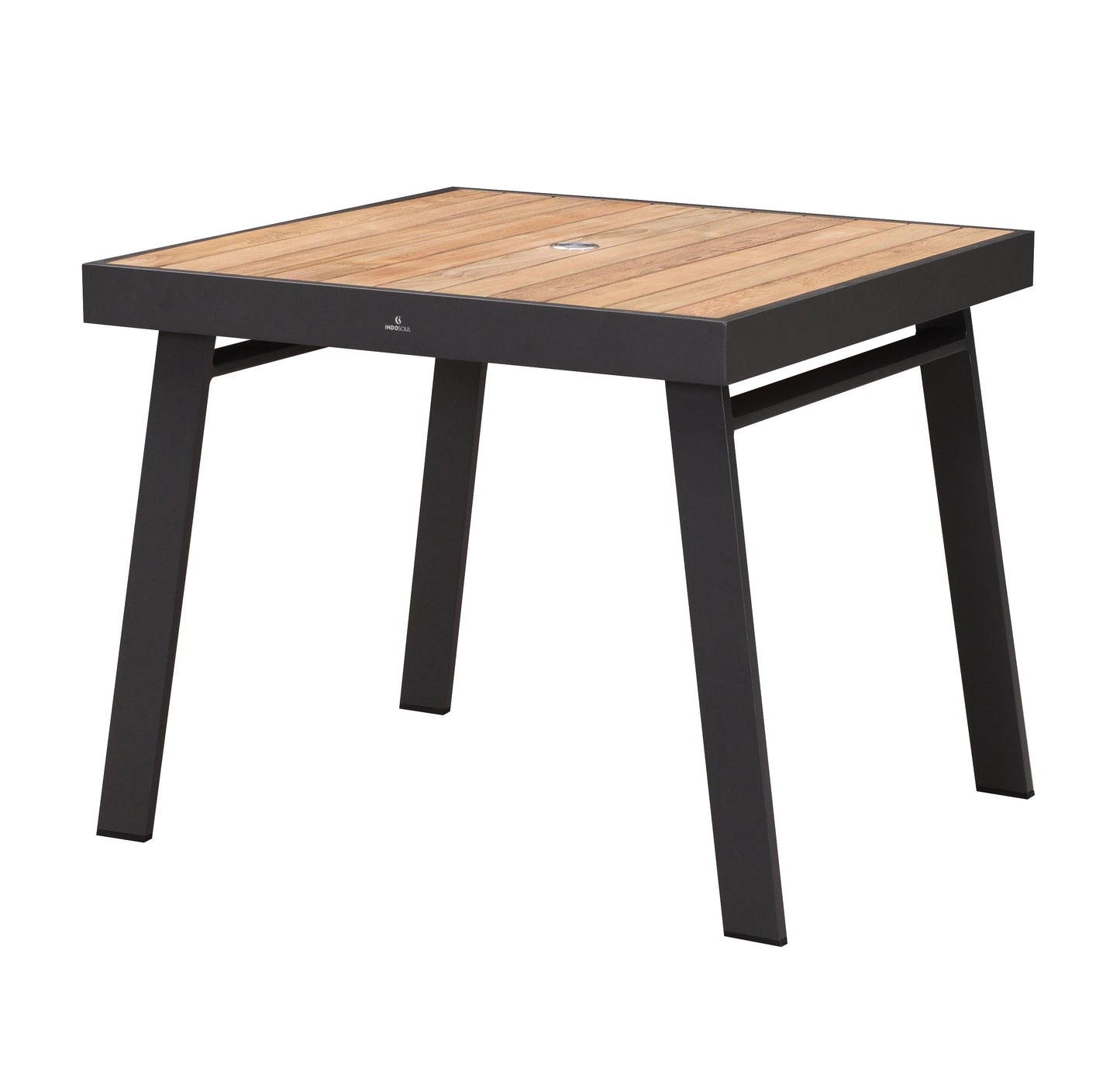 St Lucia 36 Inch Dining Table with Umbrella Hole in Charcoal-abc