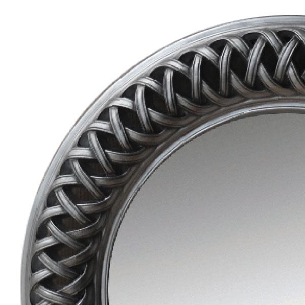 Albus Round Mirror Antique Silver-abc