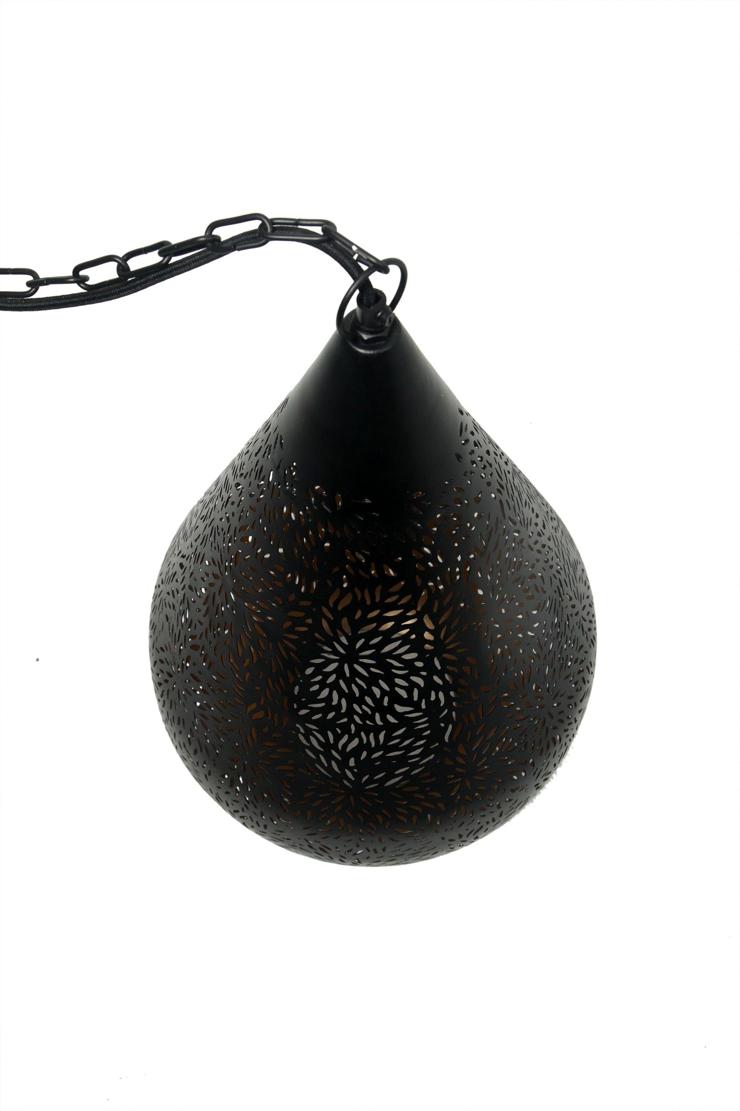 Aquarius Medium - Black - Perforated Teardrop Pendant Light-abc