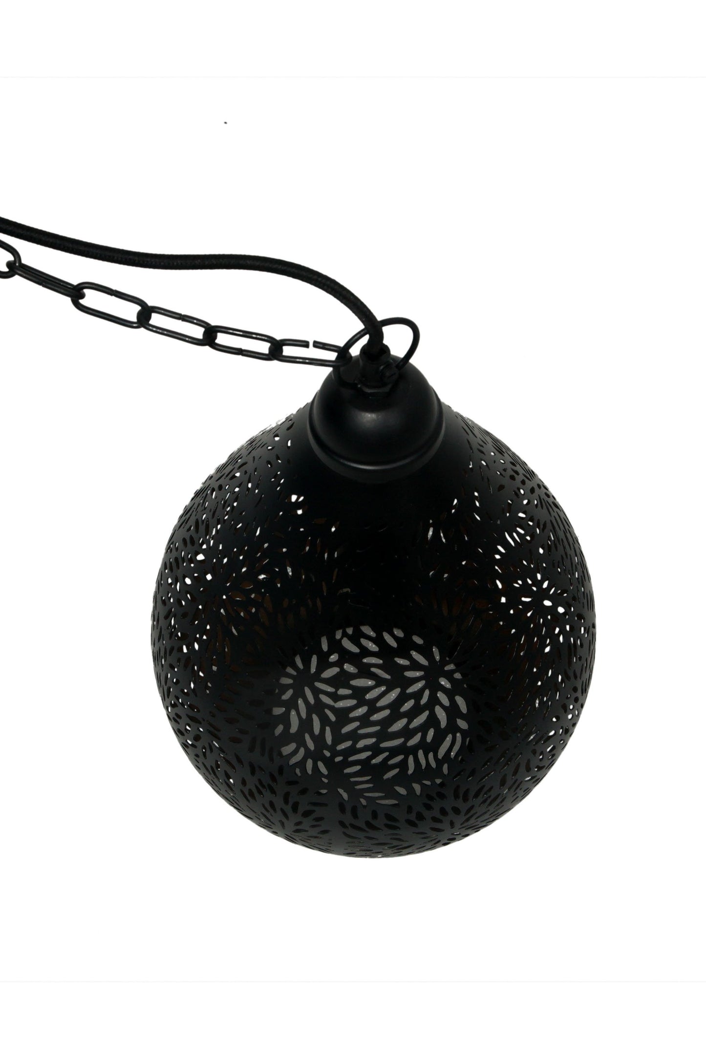 Aquarius Small - Black - Perforated Teardrop Pendant Light-abc