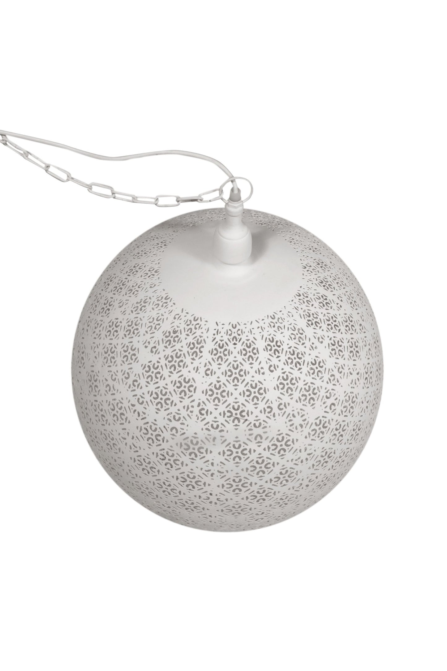 Callisto - White - Perforated Round Pendant Light-abc