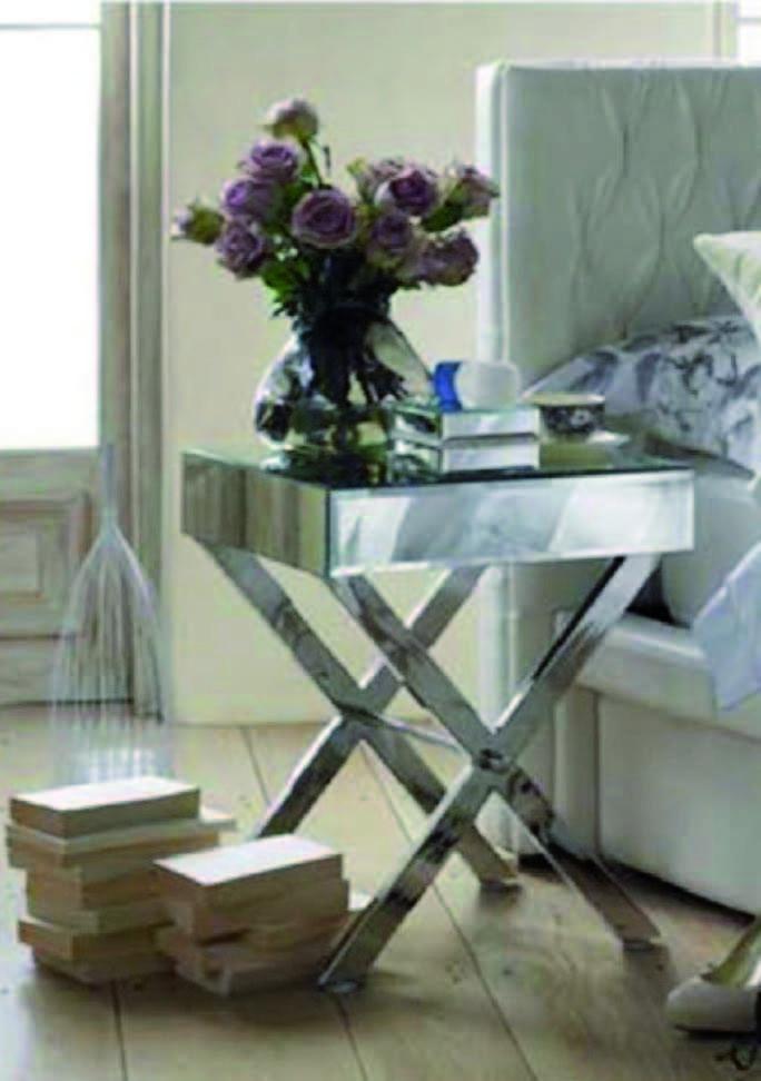 METAL & MIRROR Side Table-abc