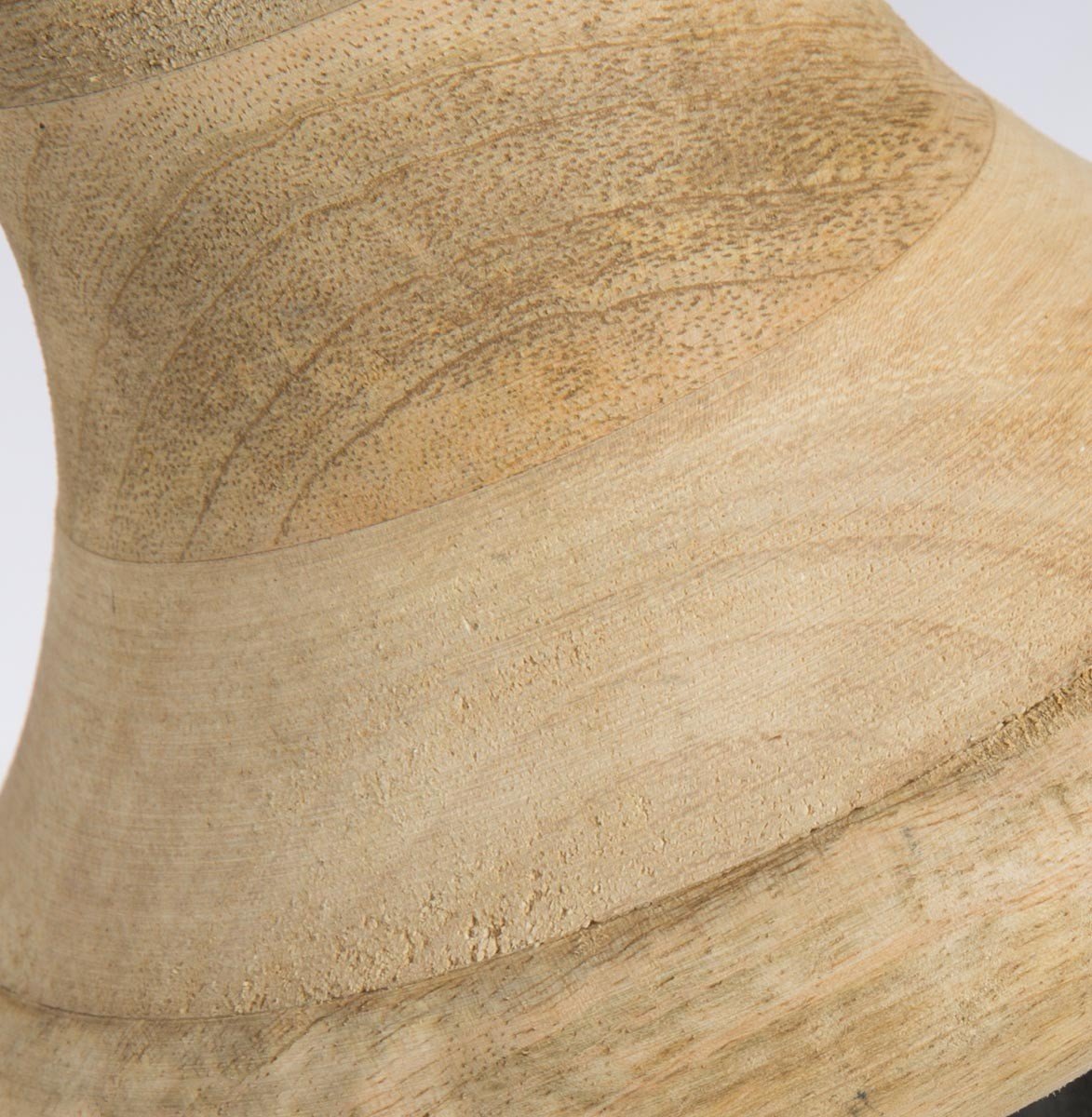 Mango Wood Pendant Light with Raw Aluminium Canopy-abc