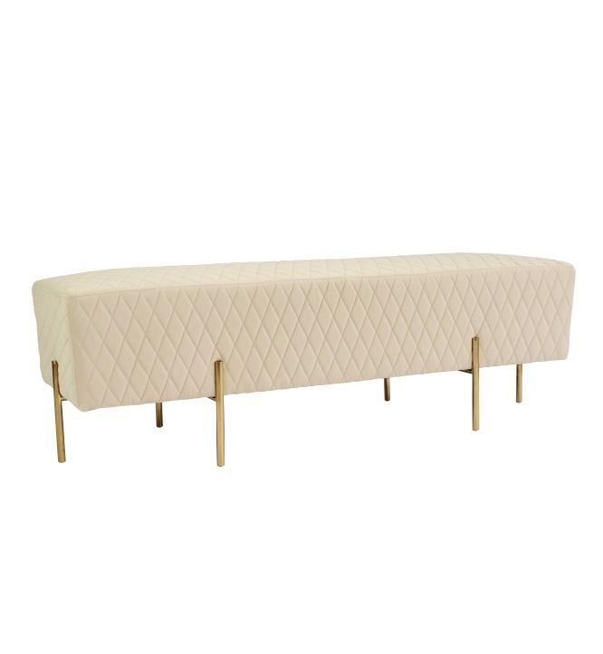 Coco Quilted Ottoman - Nude-abc