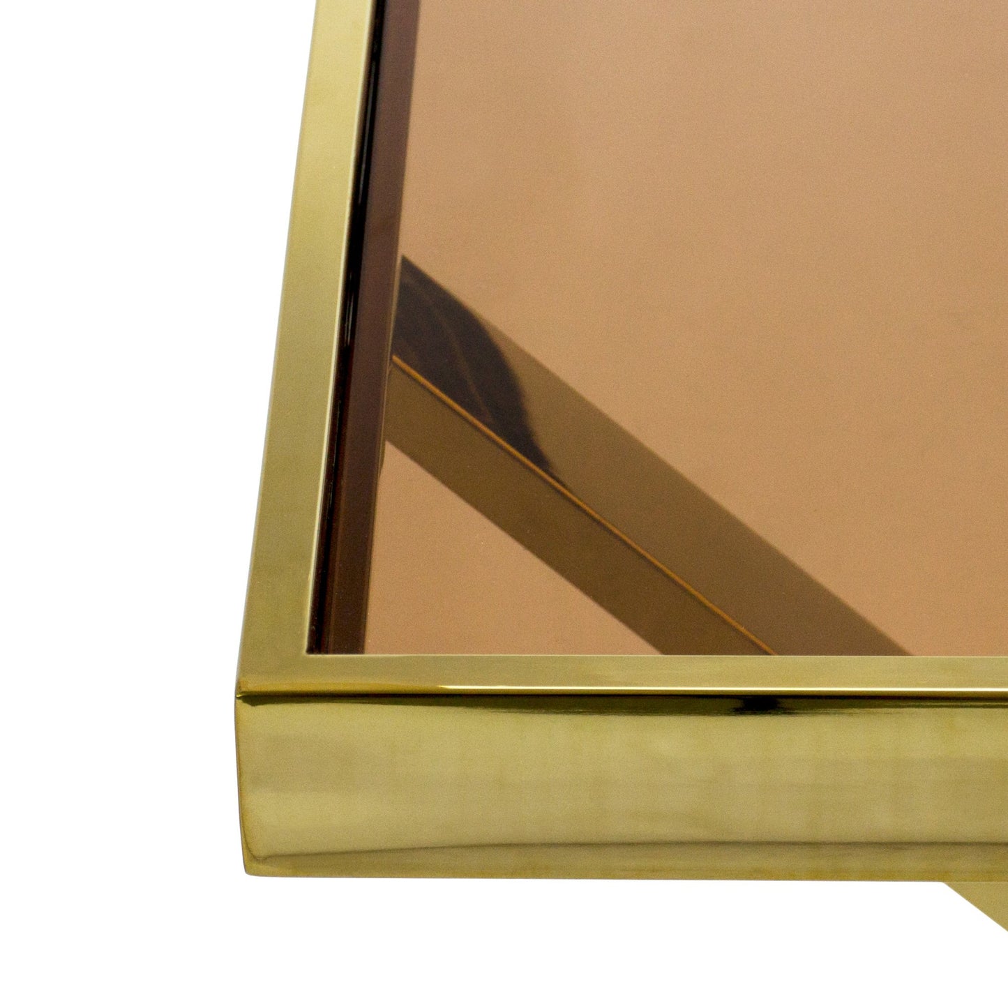 Manhattan Gold Side Table - Tinted Glass-abc