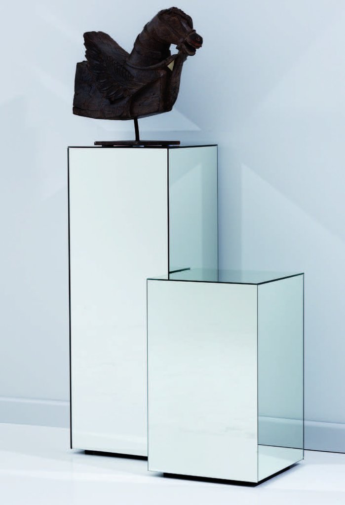 Mirrored Display Pedestal - 800mm-abc