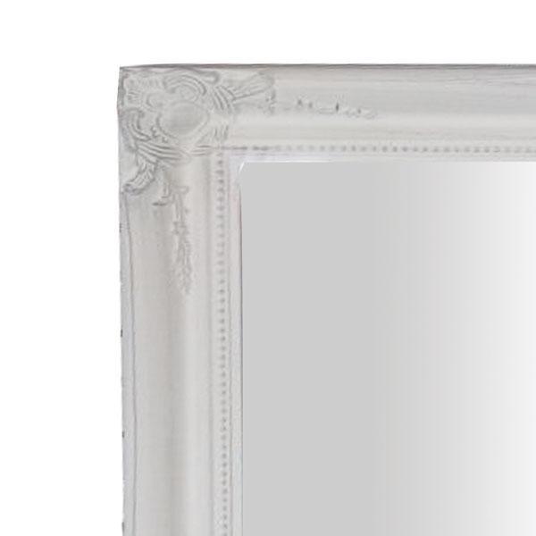 Felicity Ornate Mirror Brushed White 90cm-abc