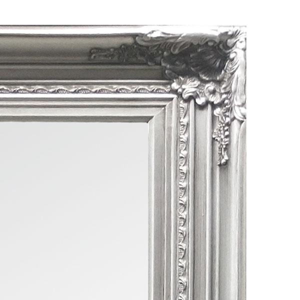 Freda Ornate Mirror Silver 200cm-abc