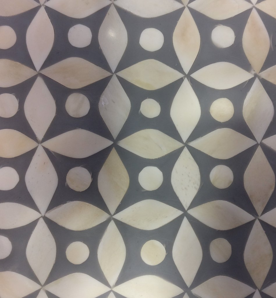 Raj Bone Inlay Table 1200mm-abc