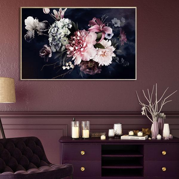 Garland Framed Canvas Champagne Color-abc