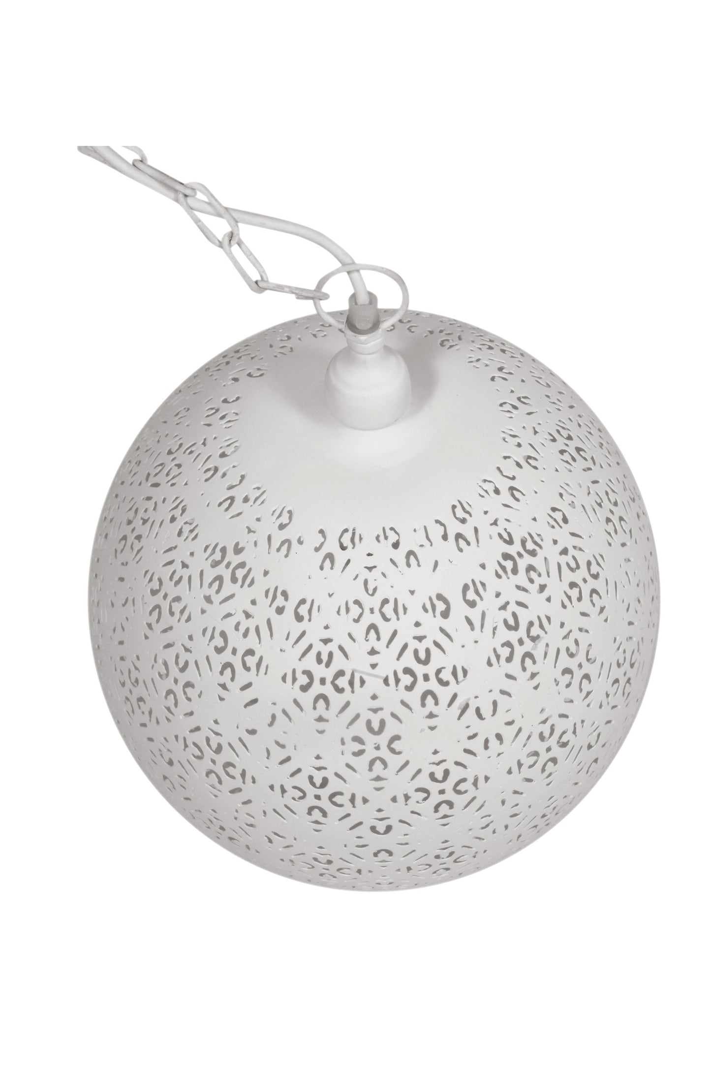 Luna - White - Perforated Round Pendant Light-abc