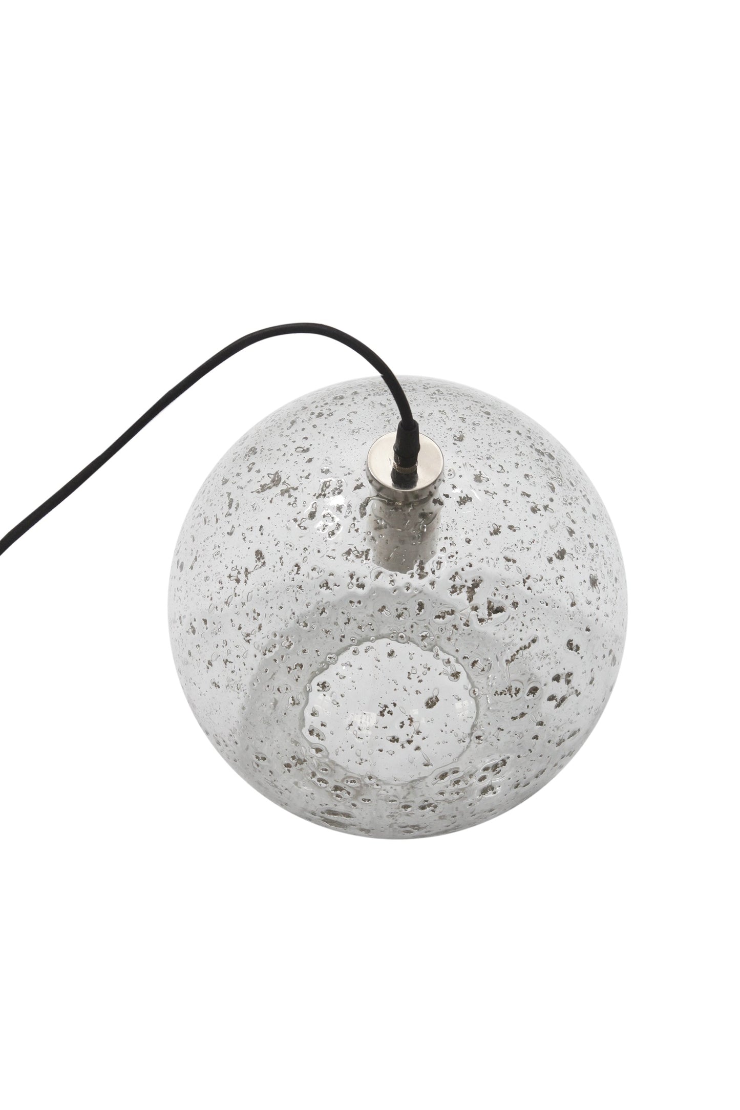 Lustre Ball - Clear - Stone Effect Glass Ball Pendant Light-abc