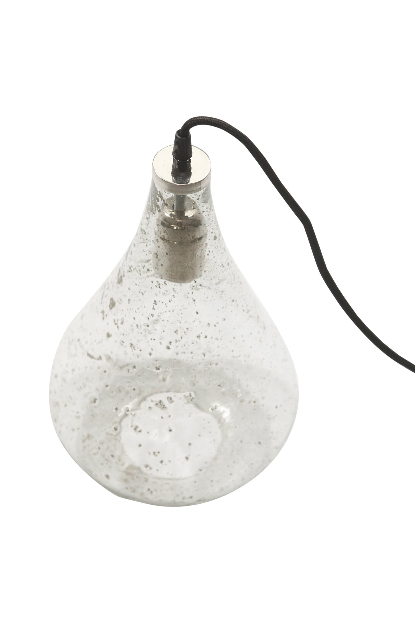 Lustre Teardrop - Clear - Stone Effect Glass Bell Pendant Light-abc