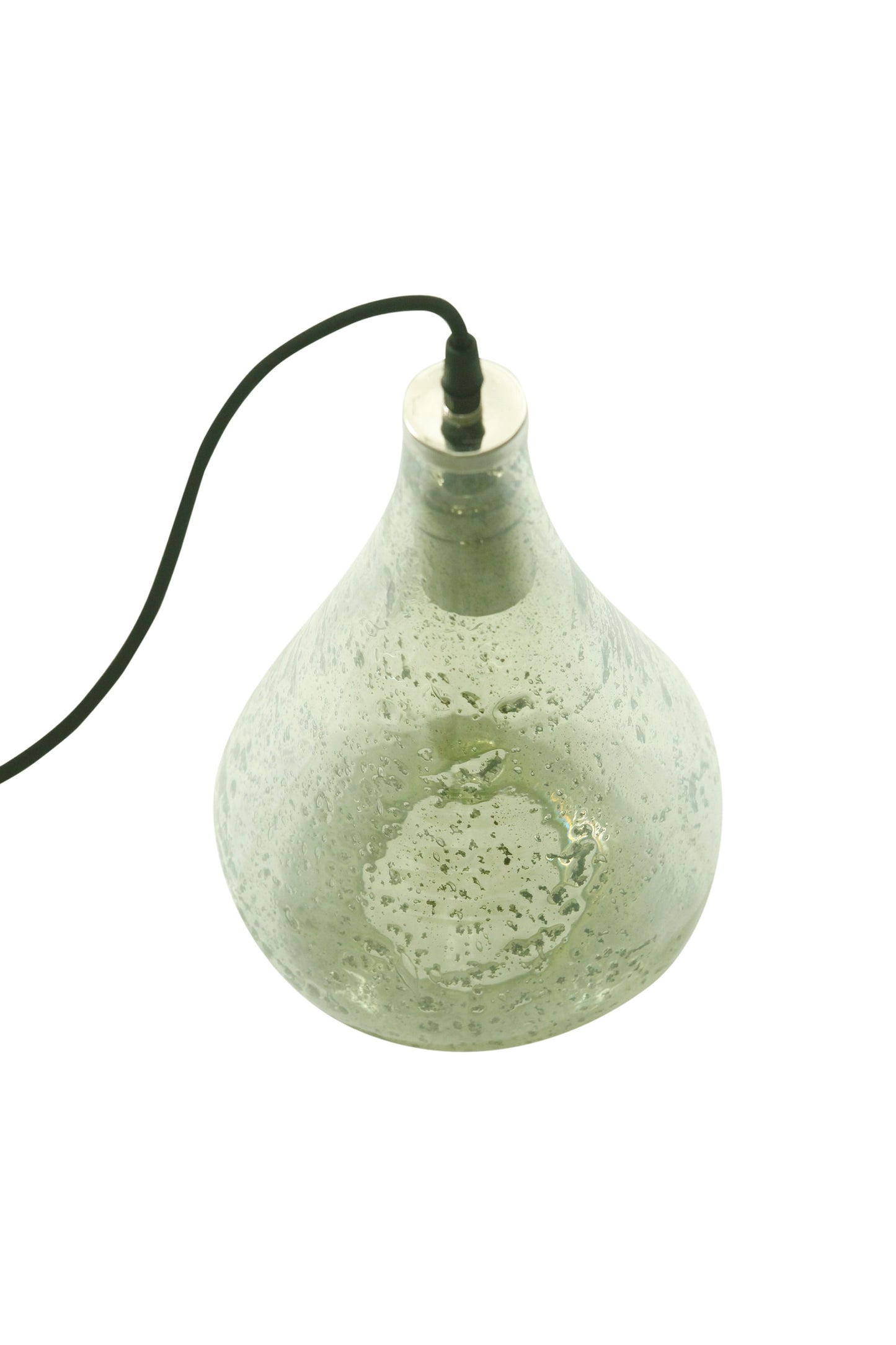 Lustre Teardrop - Pale Green - Stone Effect Glass Bell Pendant Light-abc