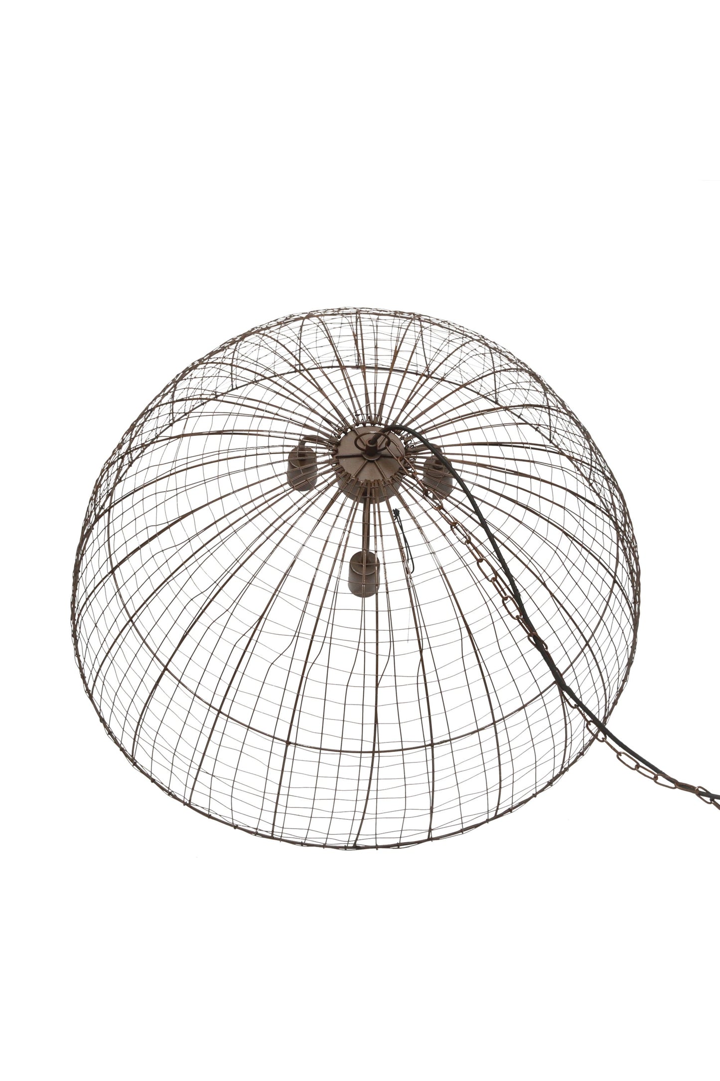 Cray Dome - Antique Copper - Wire Weave Dome Pendant Light-abc